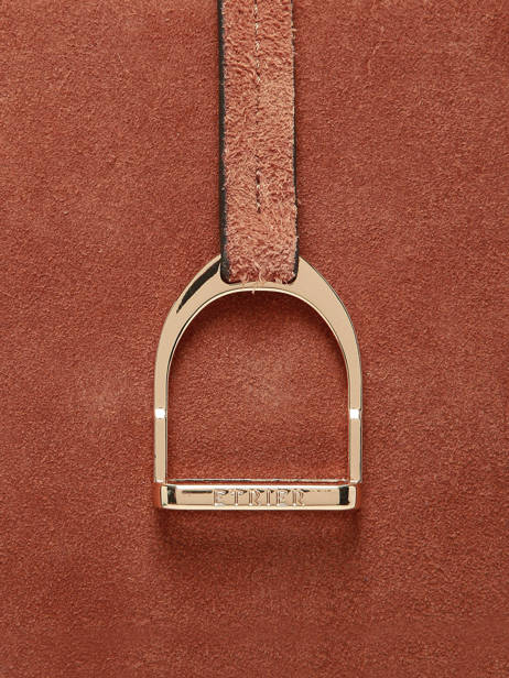 Schoudertas Altesse Suede Leder Etrier Bruin altesse suede EASU088M ander zicht 5